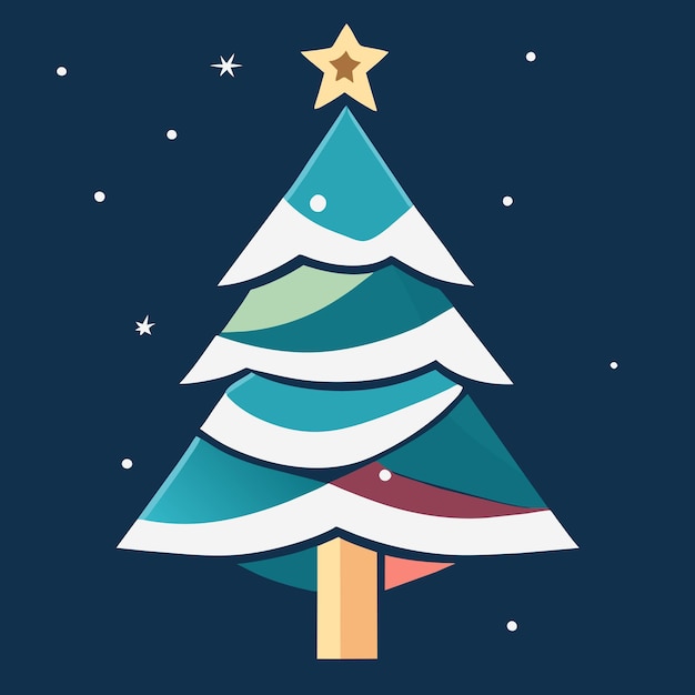 Vector ilustración de vector de árbol de navidad