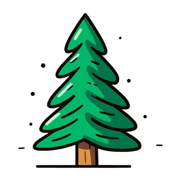 Ilustración de vector de árbol de Navidad