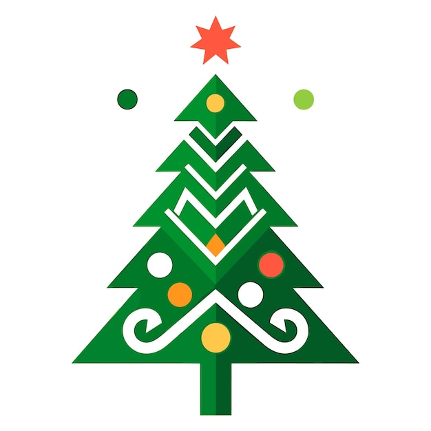 Ilustración de vector de árbol de Navidad