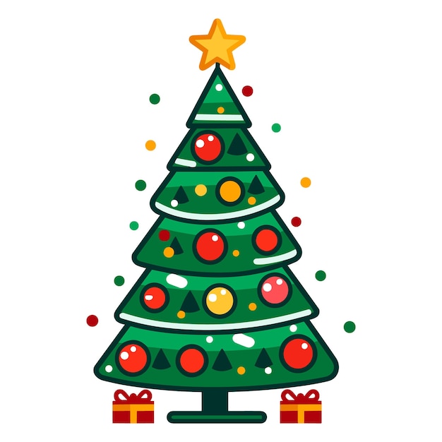 Ilustración de vector de árbol de Navidad