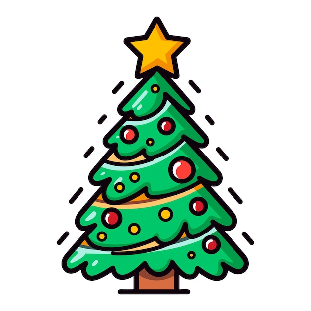 Ilustración de vector de árbol de Navidad