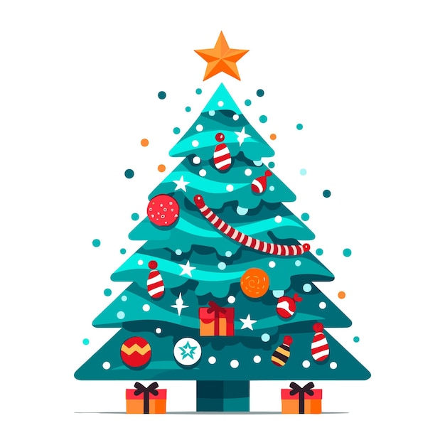 Ilustración de vector de árbol de Navidad