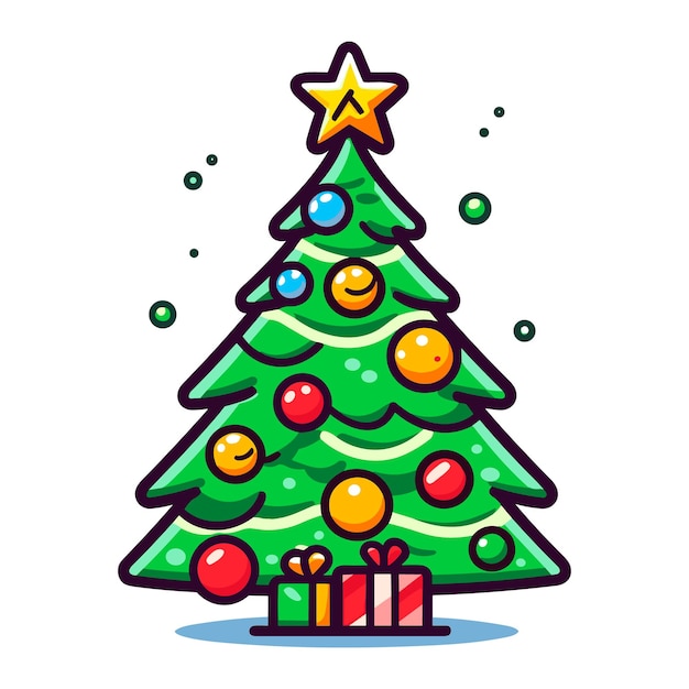 Ilustración de vector de árbol de Navidad