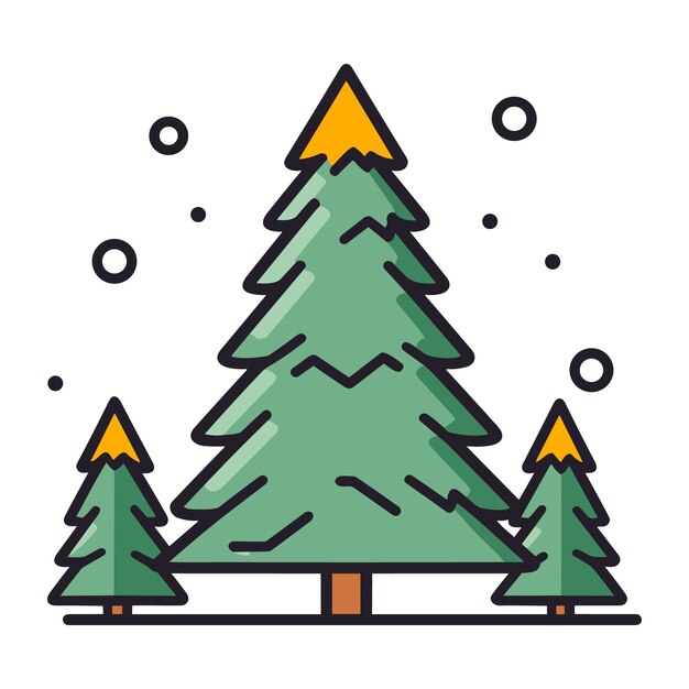 Ilustración de vector de árbol de Navidad