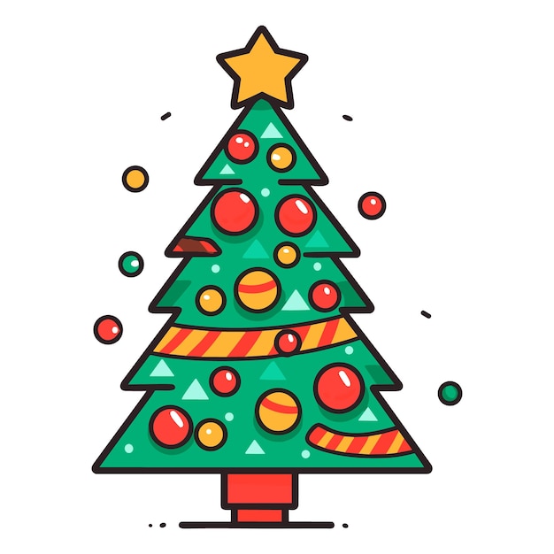 Ilustración de vector de árbol de Navidad