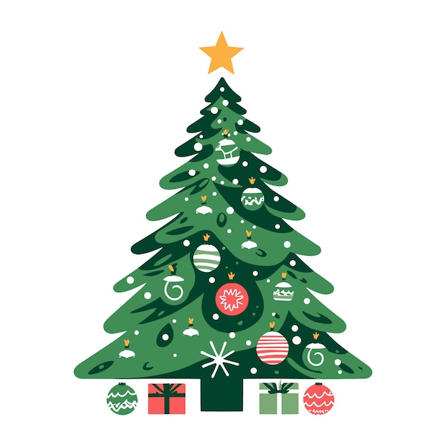 Ilustración de vector de árbol de Navidad