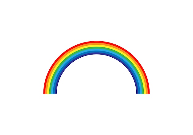 Ilustración de vector de arco iris Diseño abstracto colorido Arco de lluvia de símbolo gráfico de color