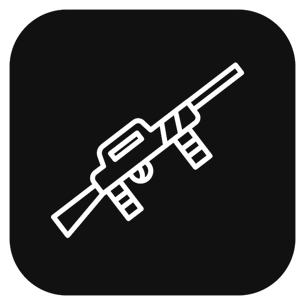 Ilustración del vector del arma del ejército