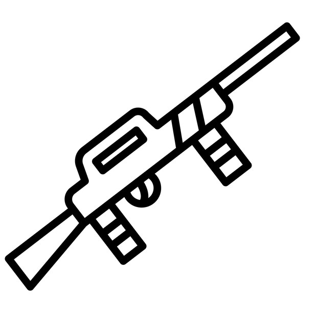 Ilustración del vector del arma del ejército