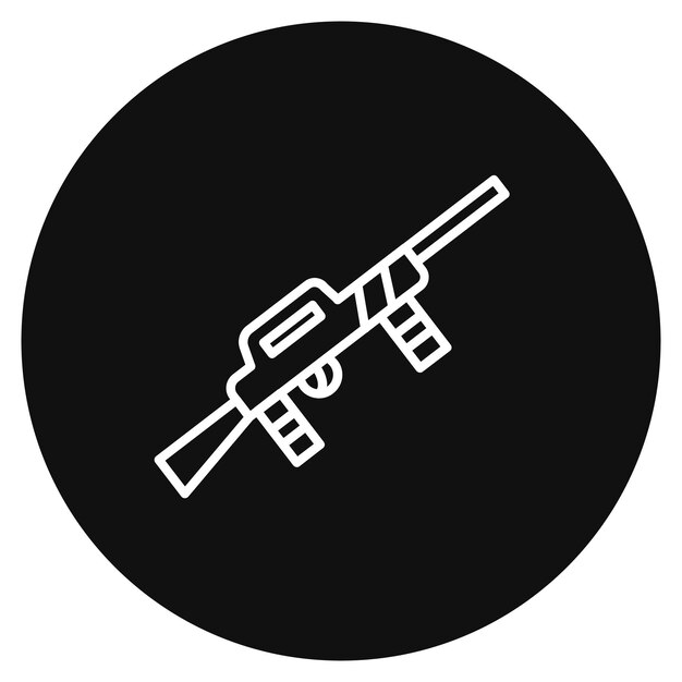 Ilustración del vector del arma del ejército