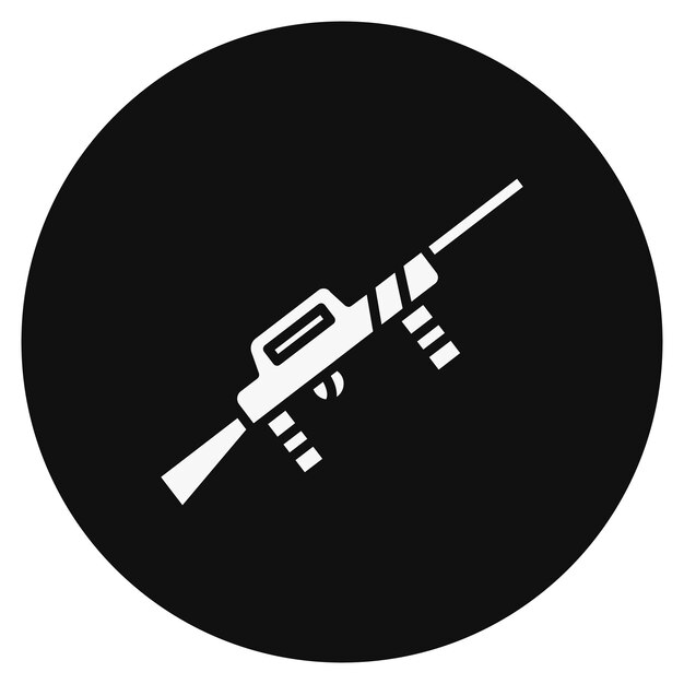 Ilustración del vector del arma del ejército