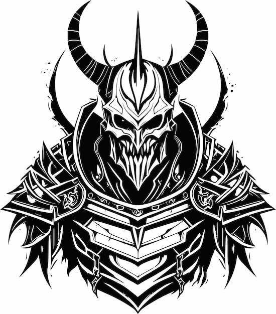 Ilustración de Vector de armadura demoníaca