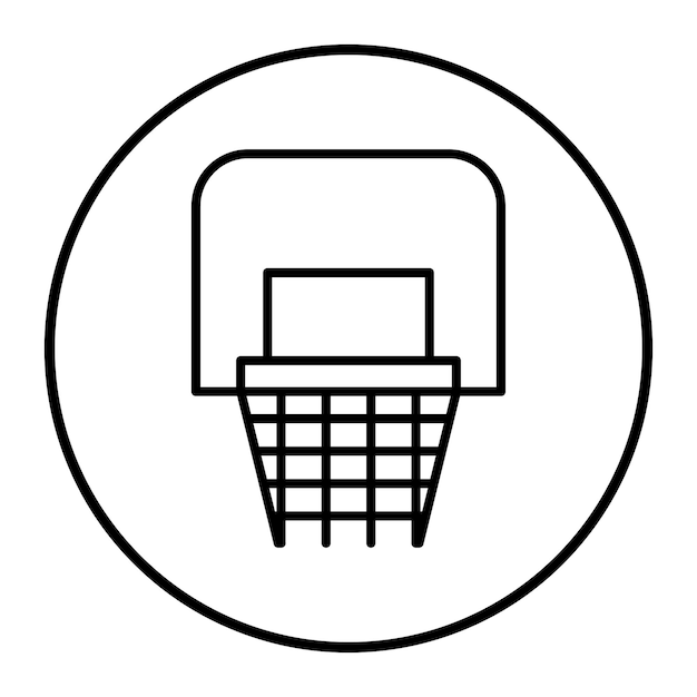 Ilustración del vector del aro de baloncesto