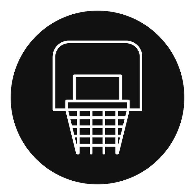 Ilustración del vector del aro de baloncesto