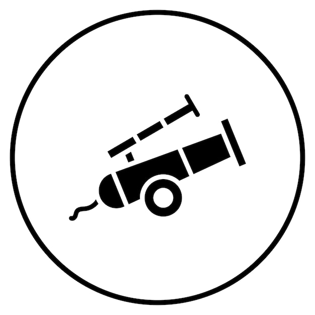 Ilustración del vector de artillería del ejército