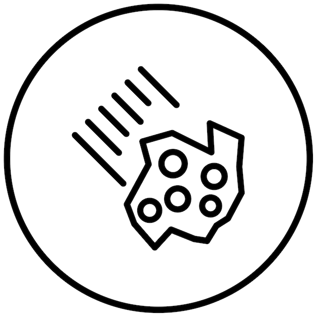 Ilustración del vector del asteroide