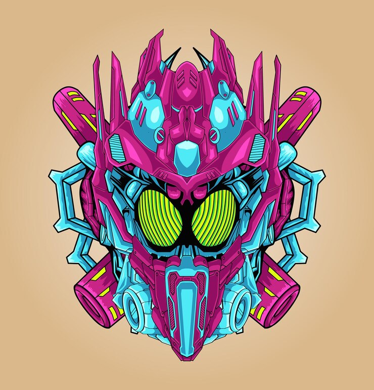 Vector ilustración de vector de astronauta mecha futurista