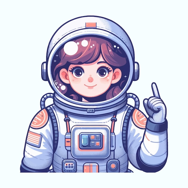 Ilustración del vector del astronauta