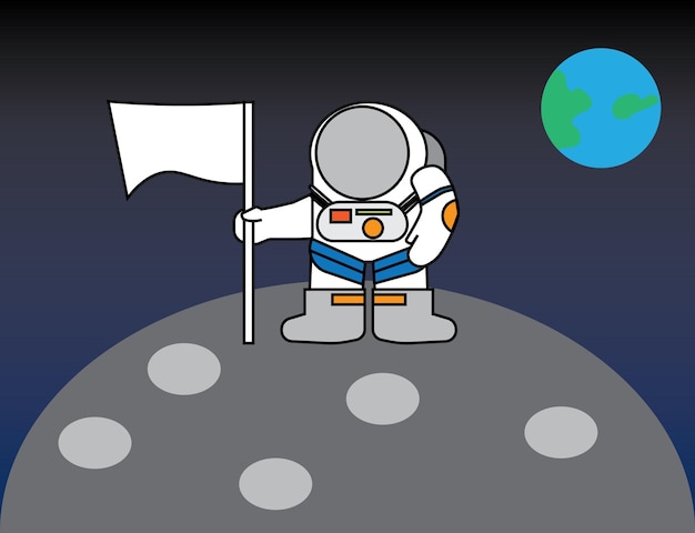 Ilustración de vector de astronauta