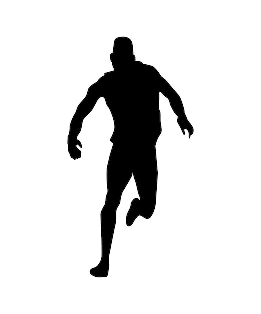 Ilustración de vector de atleta de siluetas negras