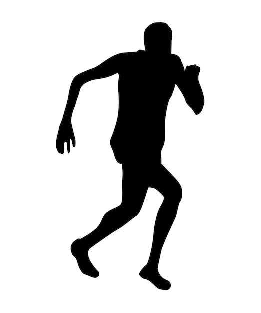 Ilustración de vector de atleta de siluetas negras