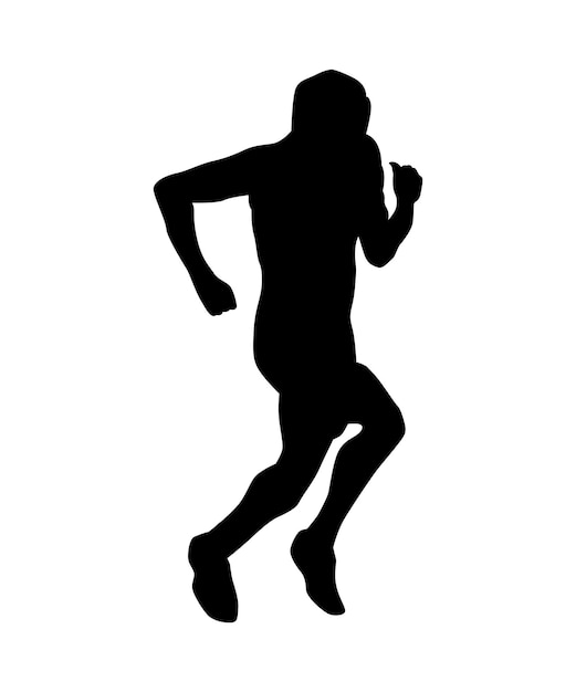 Ilustración de vector de atleta de siluetas negras