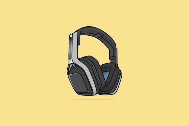 Ilustración de vector de auriculares de música deportiva