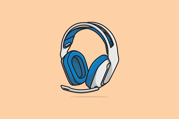 Ilustración de vector de auriculares de música deportiva