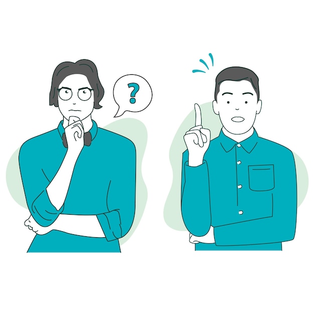 ilustración de vector de avatar simple aislado sobre fondo blanco