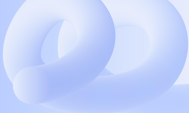 Ilustración de vector azul de bolas 3d y tubería sobre fondo degradado
