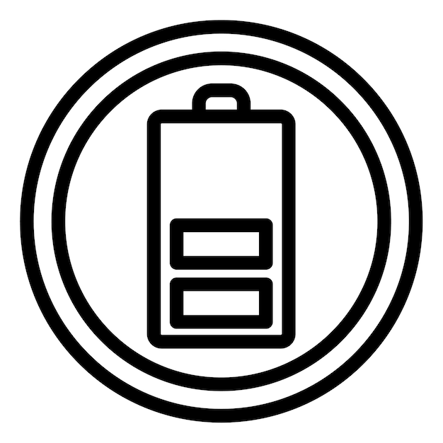 Ilustración del vector de baja batería