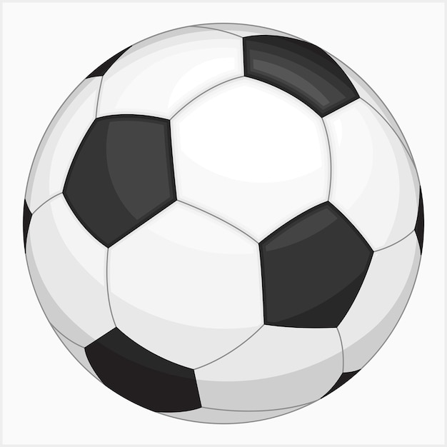 Ilustración de vector de balón de fútbol único
