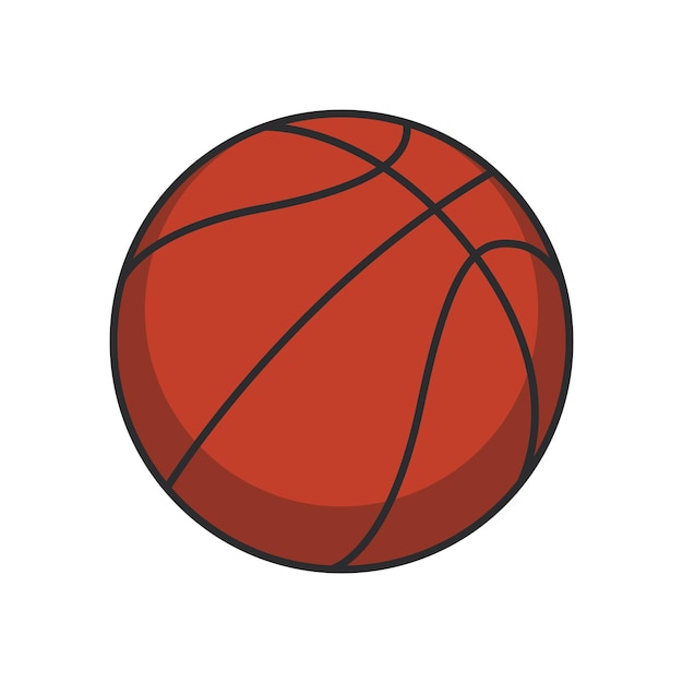 Ilustración de vector de baloncesto aislado sobre fondo blanco