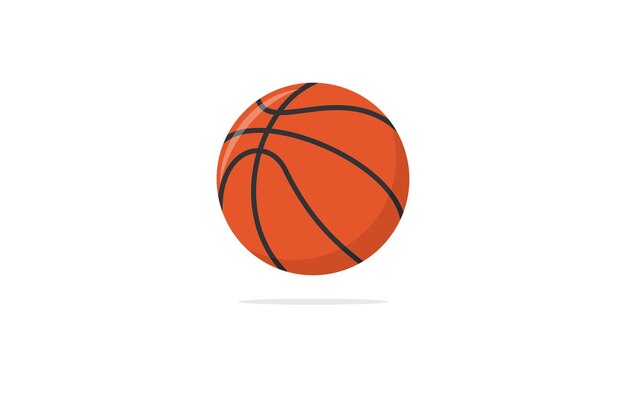 Ilustración de vector de baloncesto aislado sobre fondo blanco