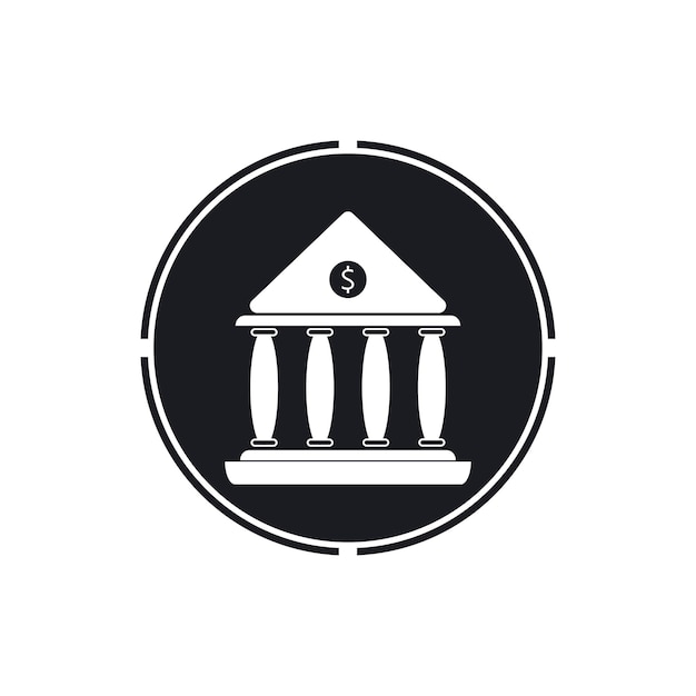 Ilustración de vector de banco de icono de negocios y finanzas