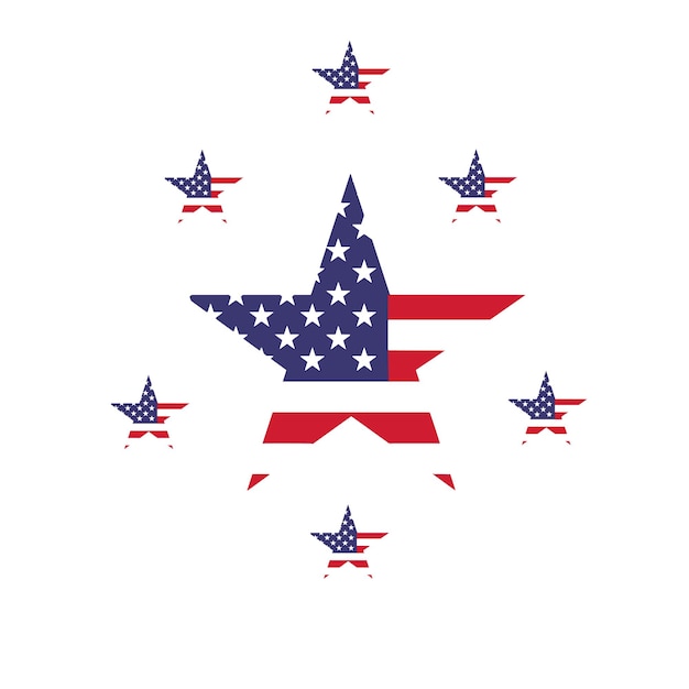 Ilustración de vector de bandera americana
