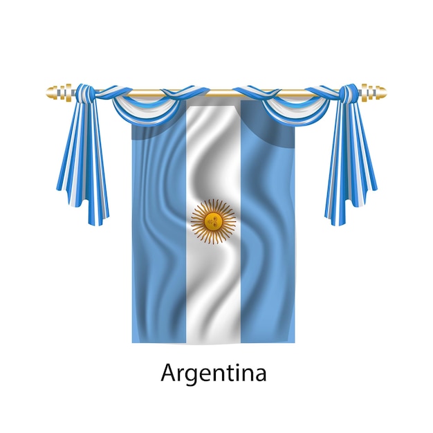 Ilustración de vector de bandera argentina