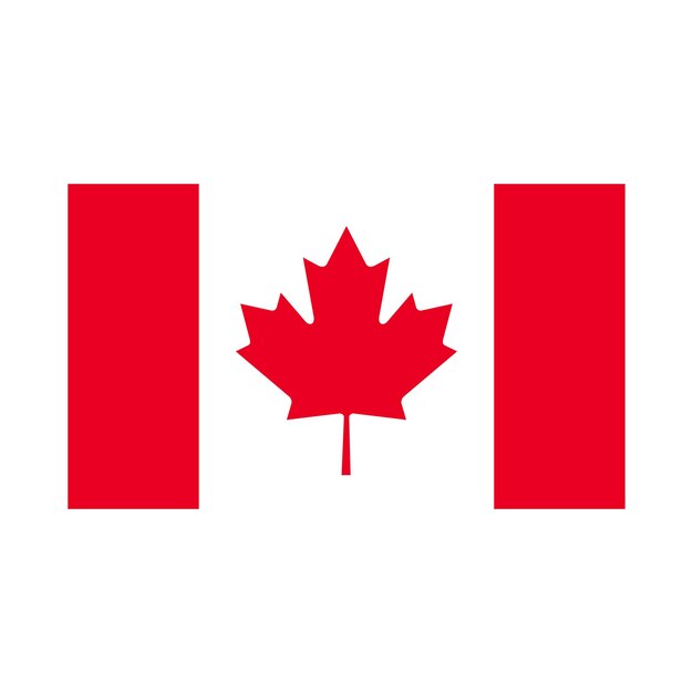 Ilustración de vector de bandera de canadá