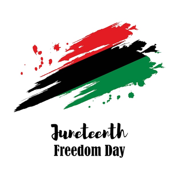 Ilustración del vector para la bandera del día de la libertad de juneteenth