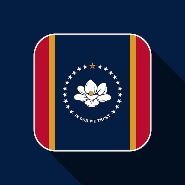 Ilustración de Vector de bandera de estado de Mississippi