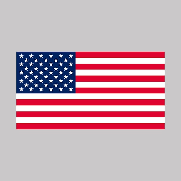 Ilustración de vector de bandera de Estados Unidos