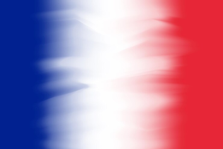 Vector ilustración de vector de bandera de francia en estilo moderno abstracto