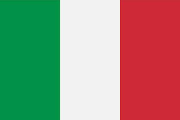 Ilustración de vector de bandera de Italia color de símbolo político