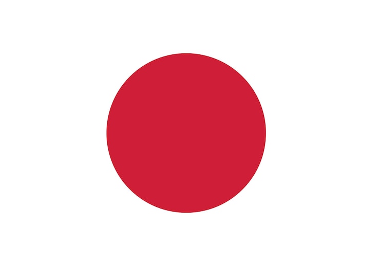Vector ilustración de vector de bandera de japón