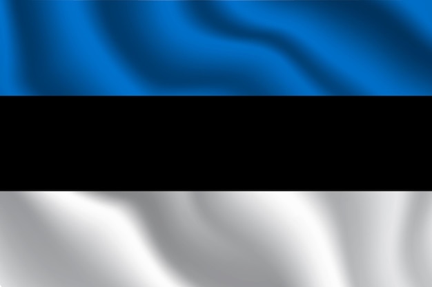 Vector ilustración de vector de bandera nacional de estonia con diseño de colores oficiales