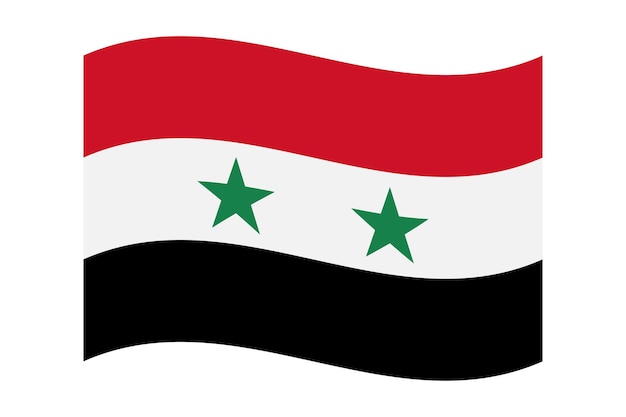 Vector ilustración de vector de bandera nacional de siria