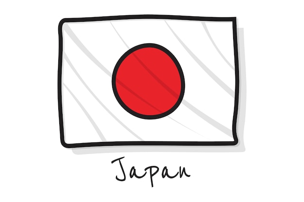 Ilustración de vector de bandera de país de japón adecuado para múltiples propósitos