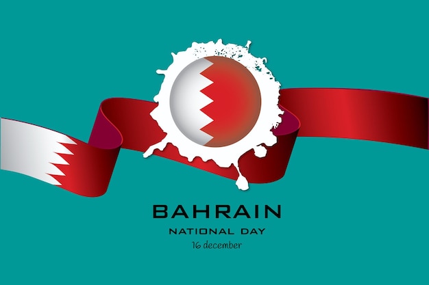 Ilustración de vector de banner de día nacional de bahrein