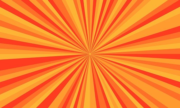 Vector ilustración de vector de banner de fondo naranja de arte pop vintage