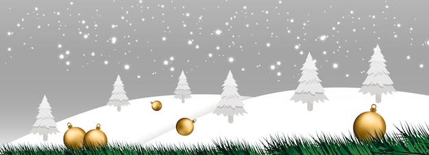 Ilustración de vector de banner de Navidad